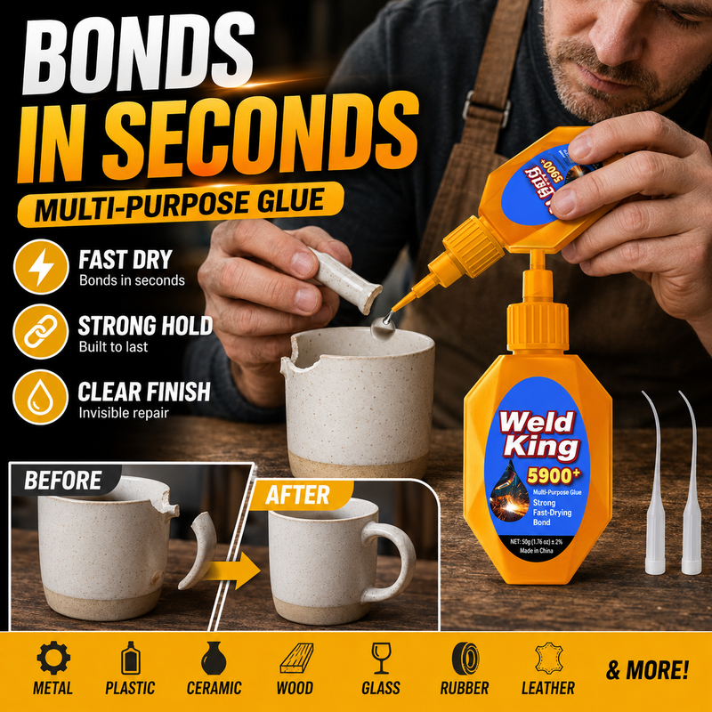 🔧 50% korting! Universele lijm met sneldrogende formule – sterke hechting, precisie-applicator & veelzijdig. Perfect voor reparaties, knutselwerk & DIY! ✨🧴