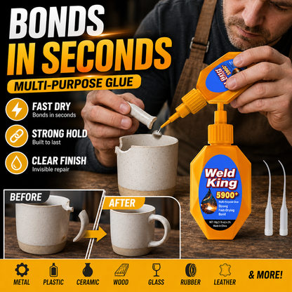 🔧 50% korting! Universele lijm met sneldrogende formule – sterke hechting, precisie-applicator & veelzijdig. Perfect voor reparaties, knutselwerk & DIY! ✨🧴