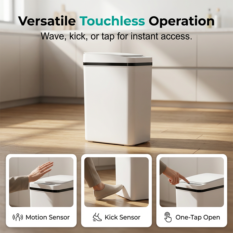🗑️ 50% korting! Slimme sensor prullenbak – automatische opening, anti-geur afsluiting & slank design. Hands-free & hygiënisch voor keuken, badkamer & kantoor! ✨🤖