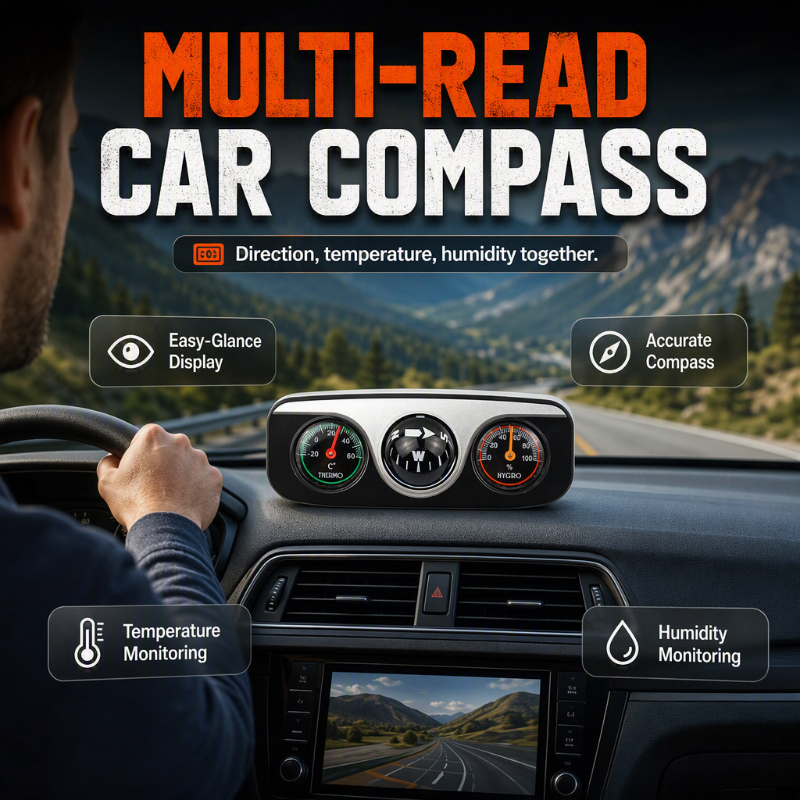 🧭 50% korting! Multifunctioneel autokompas – toont richting, temperatuur & vochtigheid. Ideaal voor roadtrips, kamperen & dagelijks woon-werkverkeer! 🚗✨