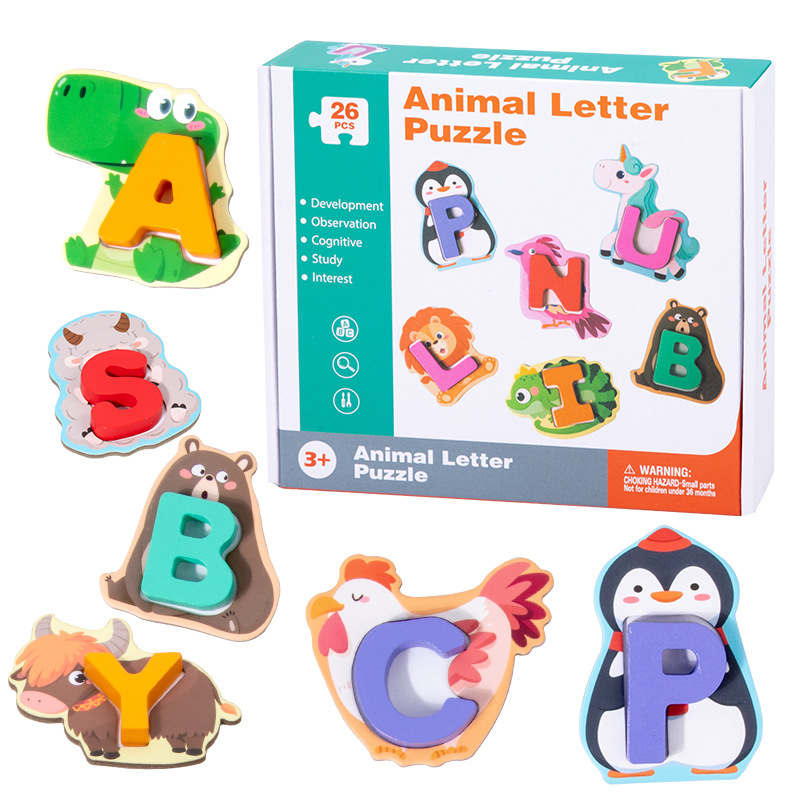 🧩 50% korting! 26-delige houten letter- & dierenmatchset – bevordert fijne motoriek, kindveilig & kleurrijke illustraties. Leren wordt een avontuur! ✨🔤