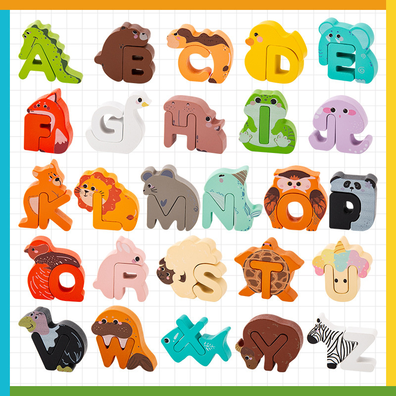 🧩 50% korting! 26-delige houten letter- & dierenmatchset – bevordert fijne motoriek, kindveilig & kleurrijke illustraties. Leren wordt een avontuur! ✨🔤