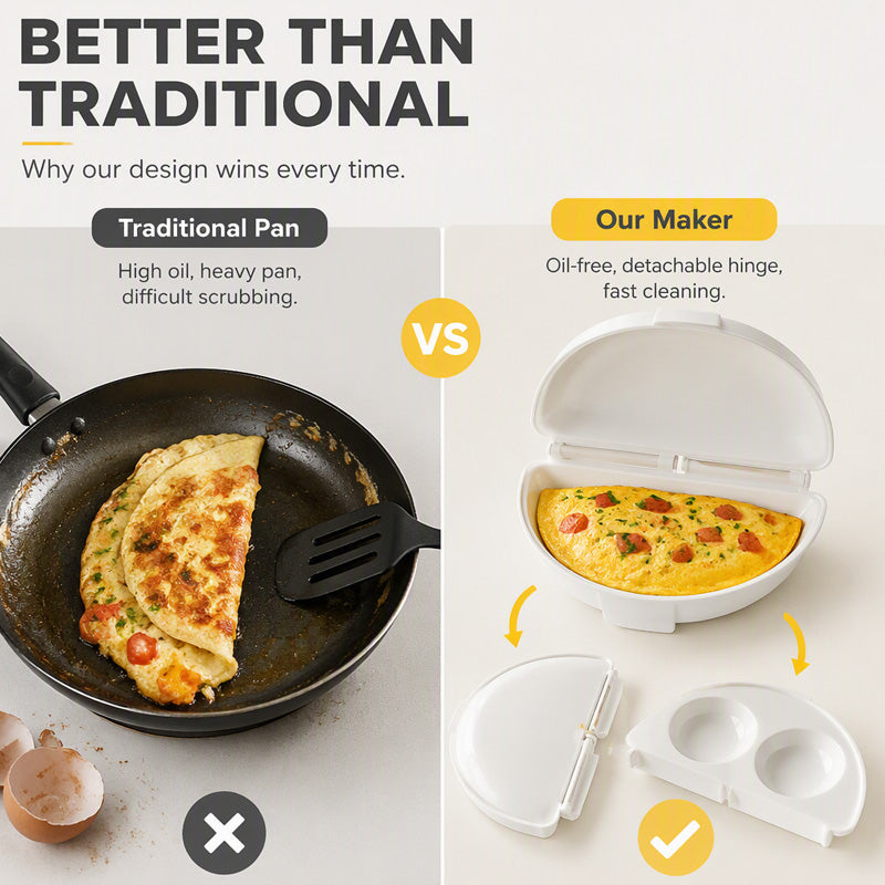 🍳 50% korting! 2-in-1 eierkoker – maak omeletten & eierkoekjes in 1 apparaat. Snel, makkelijk & antiaanbak – perfect ontbijt! ⚡✨