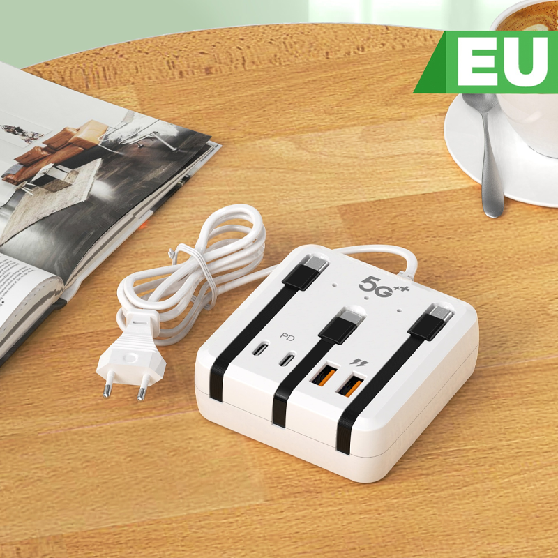 ⚡ 50% korting! Universele oplaadhub – 120W, ingebouwde kabels (USB-C & Micro USB), laad meerdere apparaten tegelijk op – geen gedoe! 🔌📱