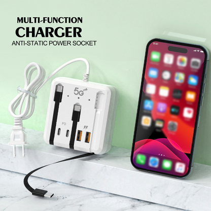 ⚡ 50% korting! Universele oplaadhub – 120W, ingebouwde kabels (USB-C & Micro USB), laad meerdere apparaten tegelijk op – geen gedoe! 🔌📱