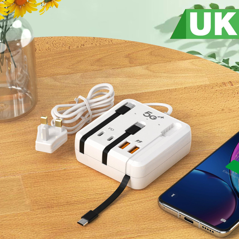 ⚡ 50% korting! Universele oplaadhub – 120W, ingebouwde kabels (USB-C & Micro USB), laad meerdere apparaten tegelijk op – geen gedoe! 🔌📱