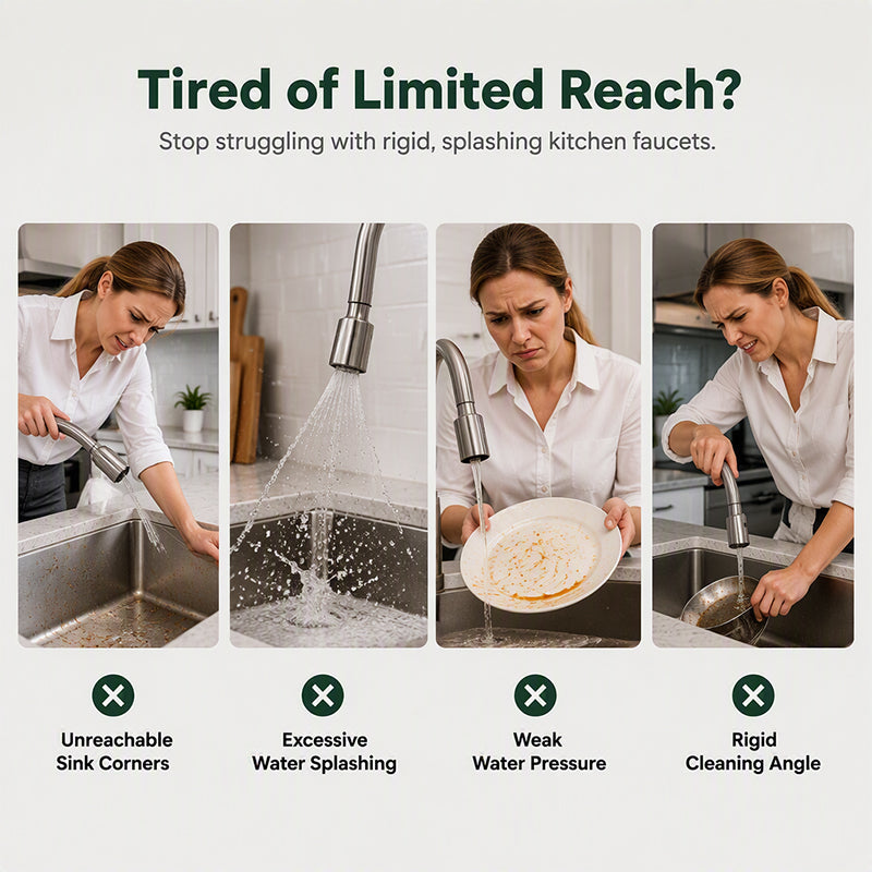 🚰 50% korting! Universele kraanverlenger – 720° flexibel, 3 standen & krachtige messtraal. Maak afwassen & schoonmaken moeiteloos! 💦⚡
