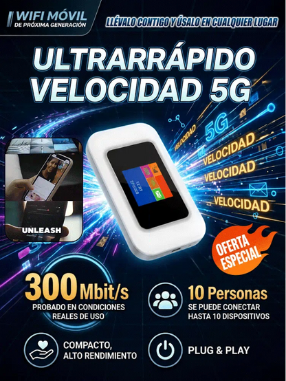 🌐 50% korting! Draagbare 5G WiFi-router – 300 Mbps, verbind 10 apparaten, geen abonnementskosten. Plug & play – overal snel internet! ⚡📶