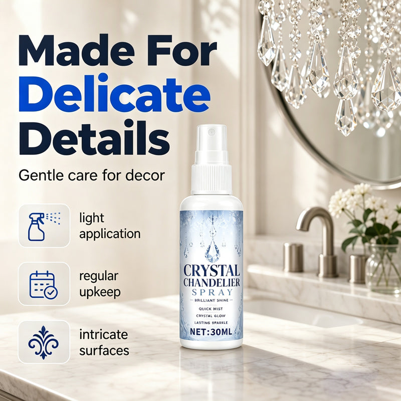 💎 50% korting! Kristal & glas reinigingsspray – fijne nevel, 30 ml & doek inbegrepen. Verwijdert stof & residu – details stralen weer! ✨🧼