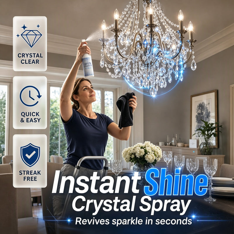 💎 50% korting! Kristal & glas reinigingsspray – fijne nevel, 30 ml & doek inbegrepen. Verwijdert stof & residu – details stralen weer! ✨🧼