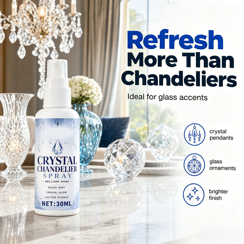 💎 50% korting! Kristal & glas reinigingsspray – fijne nevel, 30 ml & doek inbegrepen. Verwijdert stof & residu – details stralen weer! ✨🧼
