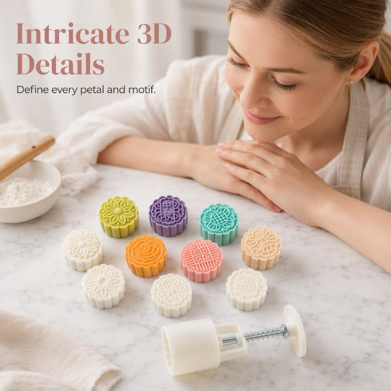 🥮 50% korting! Professioneel gebakstempel – veerbelast mechanisme, 3D-motieven & voedselveilig. Maak maancakes & koekjes moeiteloos thuis! ✨🧑‍🍳