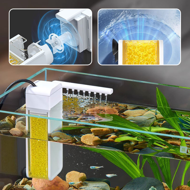 🐠 50% korting! Compact aquariumfilter – filtratie, circulatie & beluchting in 1. Uitneembare onderdelen, stil & voor kleine aquariums! 💧✨