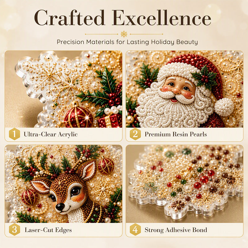 🎄 50% korting! 5D DIY kerstbal – fonkelende parels & acryl, 3D-gloed, eenvoudig te maken. Perfect voor boom, raam & cadeau! ✨🎁
