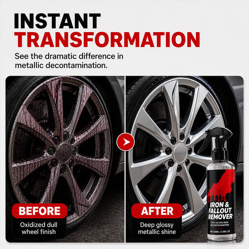 🚗 50% korting! IJzer- & metaalverwijderaar spray – pH-neutraal, lost remstof, roest & metaaldeeltjes op. Voor velgen & lak – snel & effectief! ✨🧼