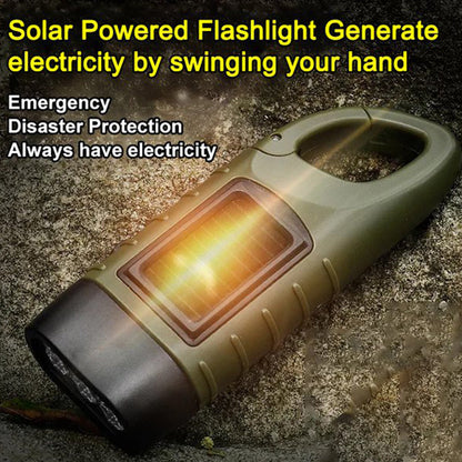 🔦 50% korting! Zaklamp op zonne-energie & handzwengel – nooit batterijen nodig. Perfect voor noodgevallen, kamperen & buiten! ✨🌞
