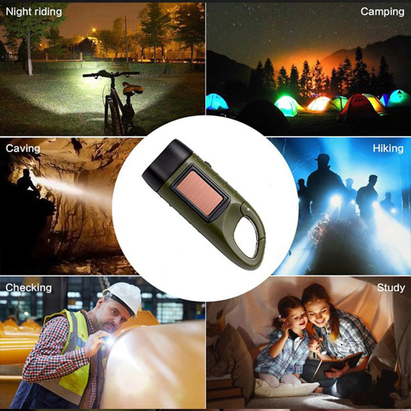 🔦 50% korting! Zaklamp op zonne-energie & handzwengel – nooit batterijen nodig. Perfect voor noodgevallen, kamperen & buiten! ✨🌞