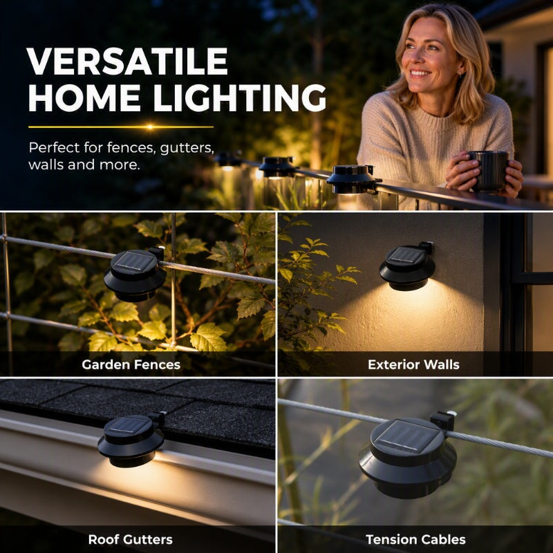 🌞2+1 GRATIS! Buitenwaterdichte Zonne-LED Dakgoot Wandlampen – Draadloos, Weerbestendig & Perfect voor Tuin, Schuur en Veranda 🌞💡