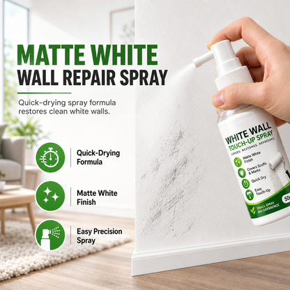 🏠 50% korting! Matwitte muurreparatiespray – dekt vlekken & slijtageplekken naadloos af. Precisiespray voor hoeken – duurzaam & langdurig! ✨🎨