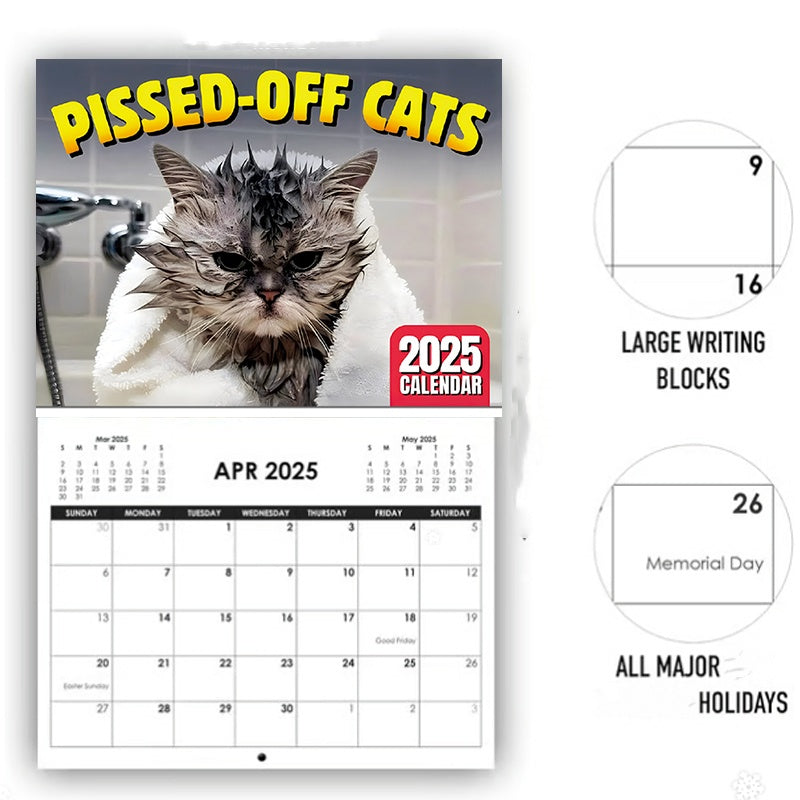 😾 50% korting! Grumpy Cats kalender – 12 maanden humor, premium kunstpapier & ruime maandplanning. Perfect cadeau voor kattenliefhebbers! ✨📅