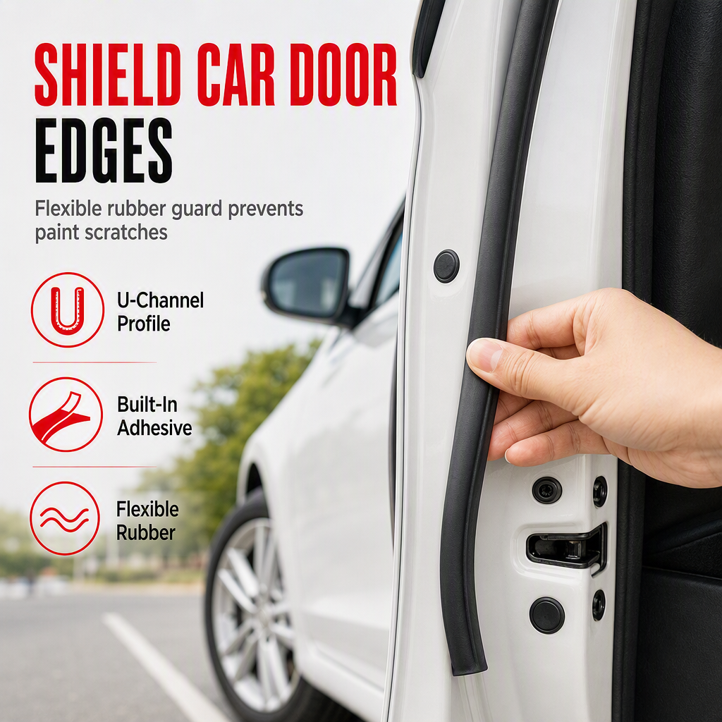 🚗 50% korting! Universele deurrandbeschermer – absorbeert stoten, voorkomt lakschade & krassen. Flexibel PVC, eenvoudig te installeren – 5/8/10 m! ✨🛡️