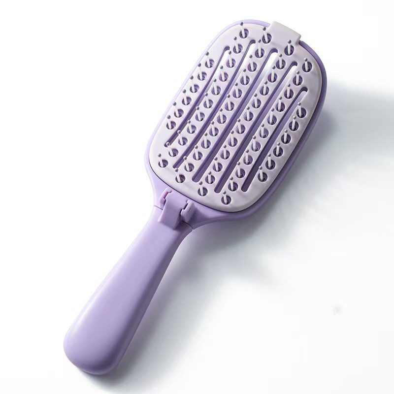 💜 50% korting! Opvouwbare zelfreinigende borstel – één druk verwijdert haar, ventilerend & flexibele nylon haren. Perfect voor thuis & reis! ✨🪮