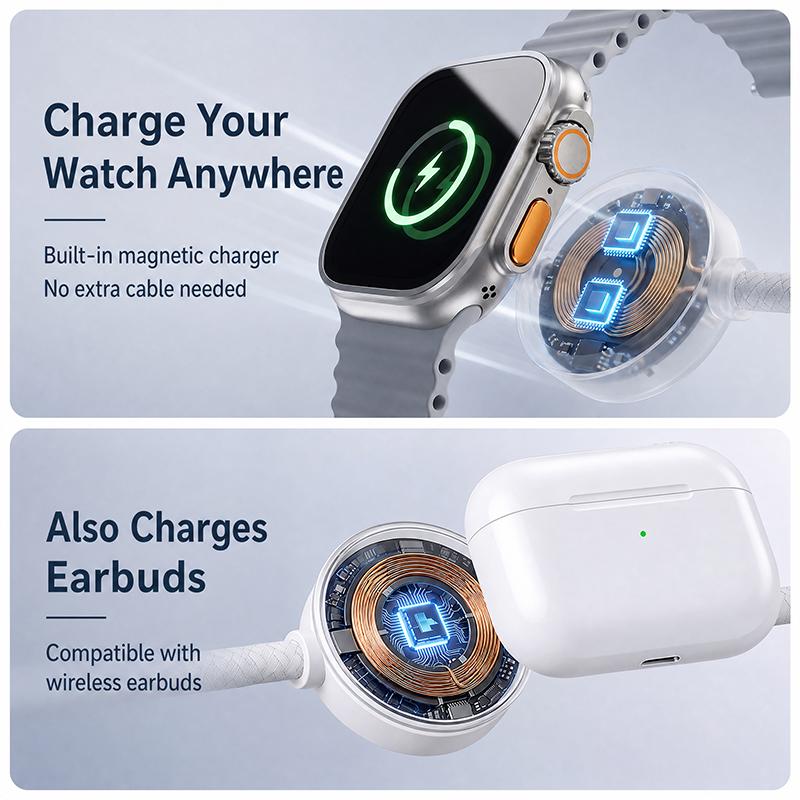 ⌚ 50% korting! Snellaadkabel voor horloges – magnetisch kliksysteem & USB-C-voeding. Laad horloge, telefoon & meer met 1 kabel! ✨🔋