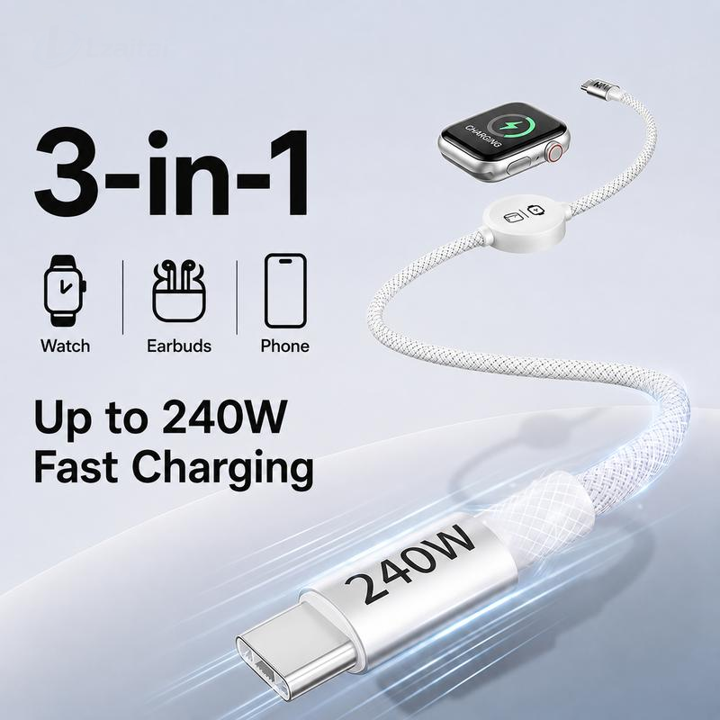⌚ 50% korting! Snellaadkabel voor horloges – magnetisch kliksysteem & USB-C-voeding. Laad horloge, telefoon & meer met 1 kabel! ✨🔋