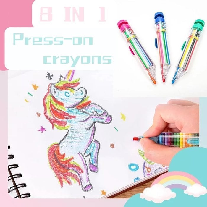 📢📢  1+1 gratis🎨 Teken direct in 8 kleuren! Veelkleurige krijtstift zonder doosje