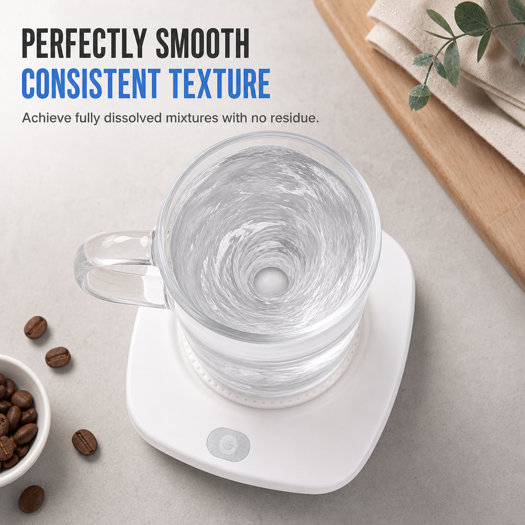 ☕ 50% korting! Automatische roerbasis – magnetische levitatie, klontvrij & handsfree. Perfect voor koffie, melk & thee – overal! ✨🥛
