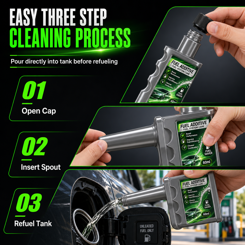 🚗 50% korting! Benzine injectorreiniger – verwijdert koolstof, herstelt soepele acceleratie & optimaliseert verbranding. 60 ml, geen gereedschap nodig! ✨⛽