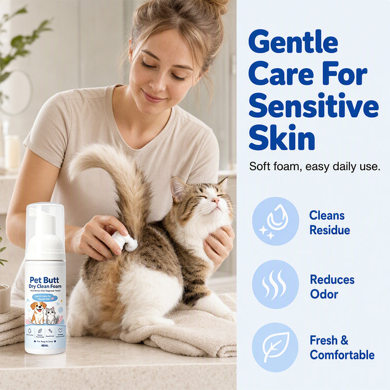 🐾 50% korting! Spoelvrij hygiëneschuim – voor honden & katten. Verwijderd vuil & geurtjes, zacht voor de huid – fris zonder bad! ✨🛁
