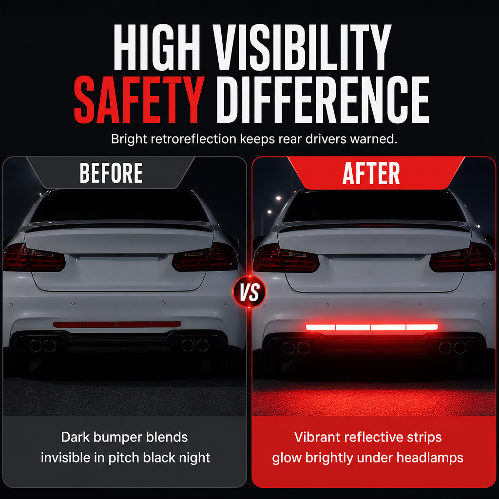 🚗 50% korting! Reflecterende bumperstrips – ultrahelder, weerbestendig & eenvoudig te bevestigen. Verhoog uw zichtbaarheid & veiligheid 's nachts! ✨🛡️