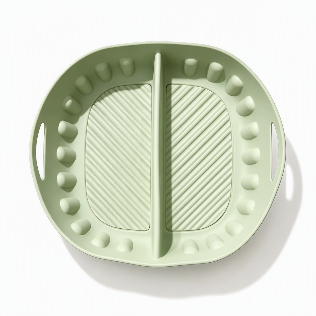 🍳 50% korting! Dubbele bakvorm – 2 aparte zones voor verschillende smaken, minder vet & knapperig resultaat. Flexibel siliconen – eenvoudig schoon te spoelen! ✨🧽