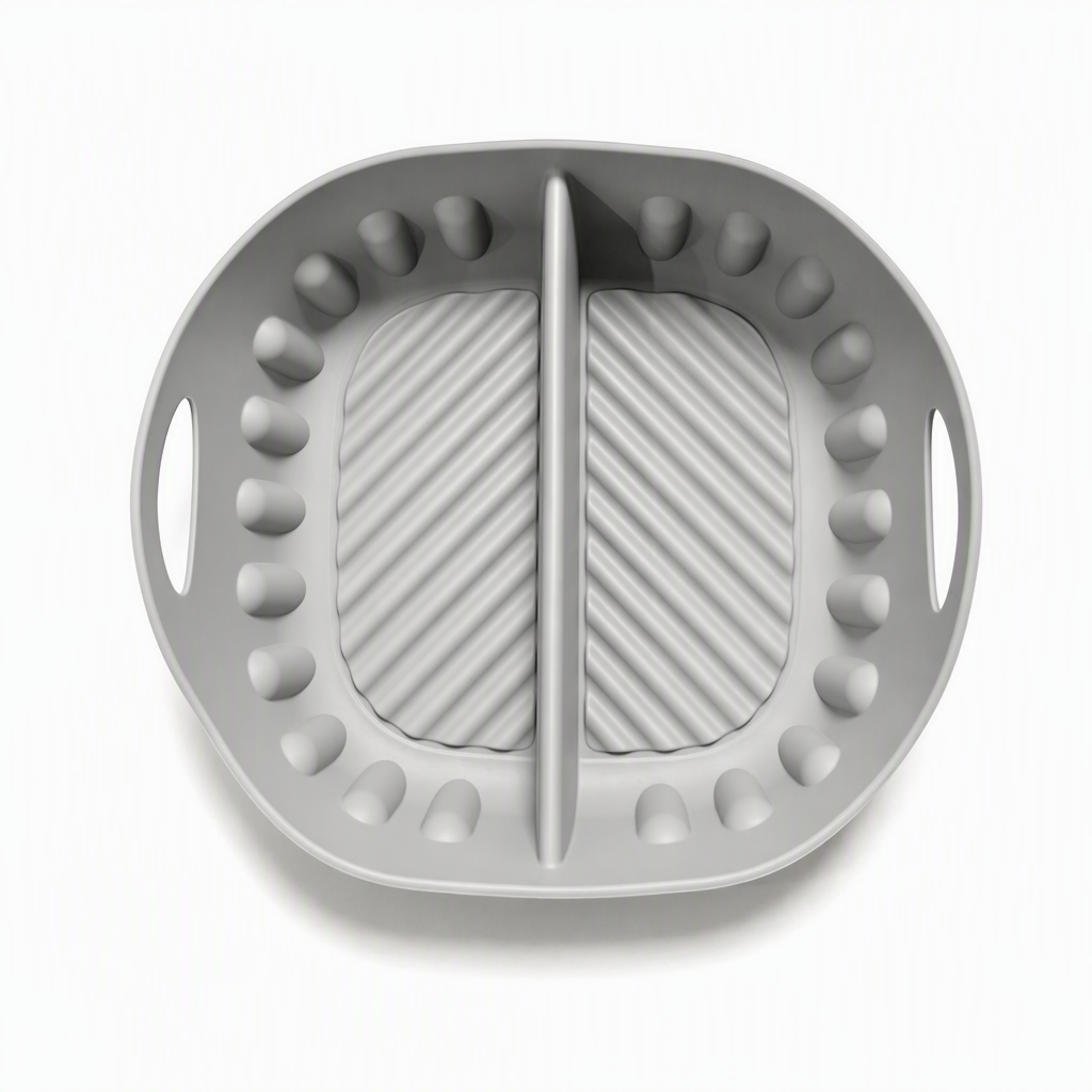 🍳 50% korting! Dubbele bakvorm – 2 aparte zones voor verschillende smaken, minder vet & knapperig resultaat. Flexibel siliconen – eenvoudig schoon te spoelen! ✨🧽