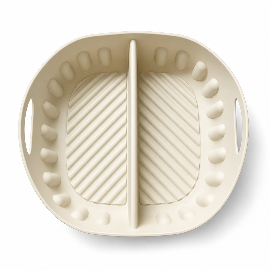 🍳 50% korting! Dubbele bakvorm – 2 aparte zones voor verschillende smaken, minder vet & knapperig resultaat. Flexibel siliconen – eenvoudig schoon te spoelen! ✨🧽