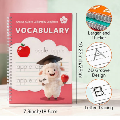 ✍️ 50% korting! Herbruikbaar gegroefd kalligrafie oefenboek – voor kinderen. Verbeter handschrift, eindeloos oefenen & milieuvriendelijk! ✨📚