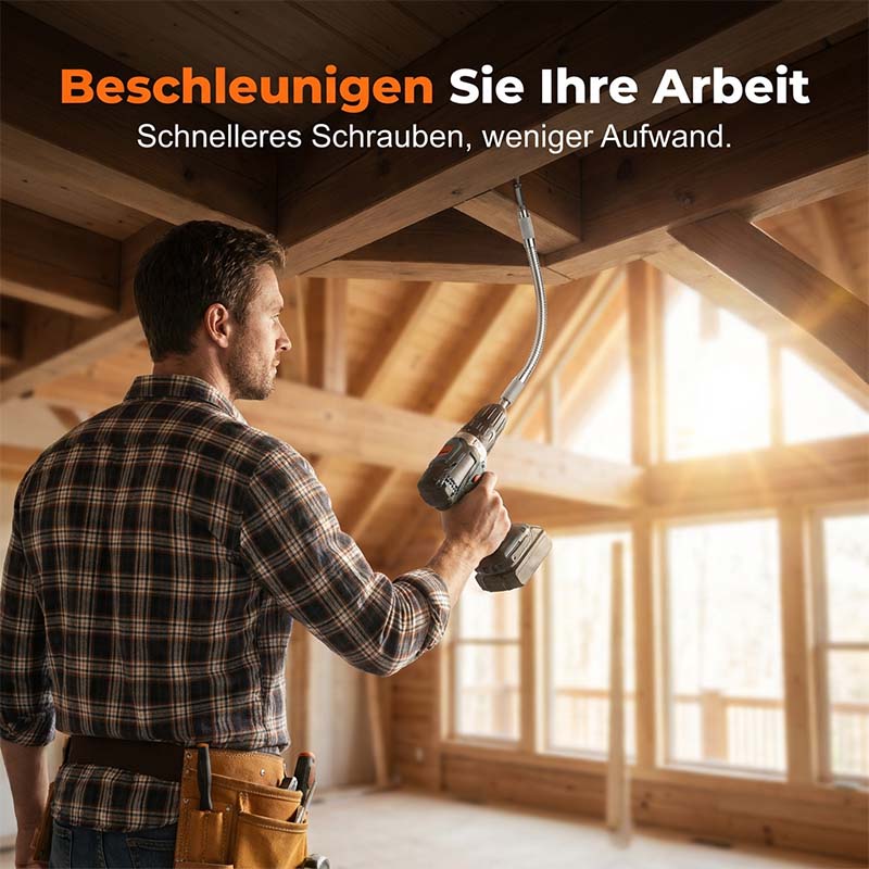 🔧 50% korting! Flexibele verlengas – 6,35 mm zeskant, 3 lengtes (200/250/300 mm). Bereik schroeven in krappe hoeken & lastige ruimtes! ✨💪