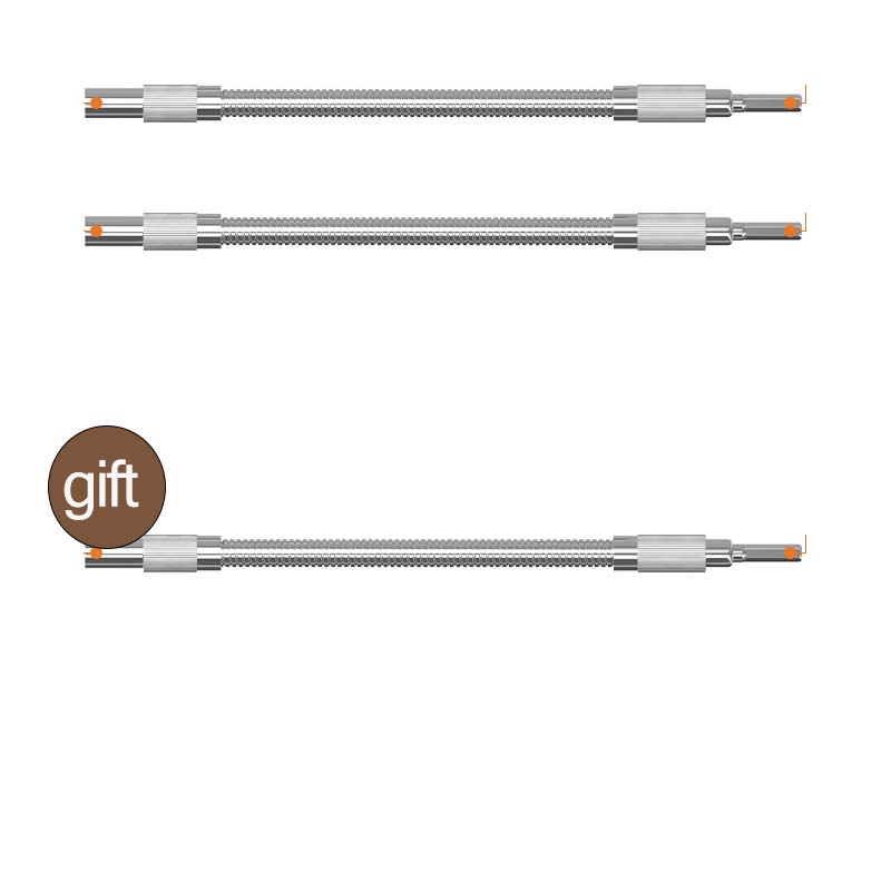 🔧 50% korting! Flexibele verlengas – 6,35 mm zeskant, 3 lengtes (200/250/300 mm). Bereik schroeven in krappe hoeken & lastige ruimtes! ✨💪