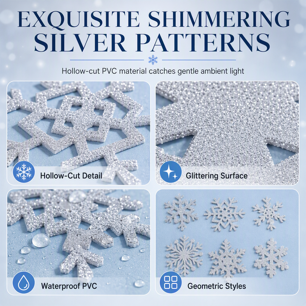 ❄️ 50% korting! Glowende 3D-sneeuwvlok stickers – schitterende glitter, blauw-groene gloed & eenvoudige installatie. Tover elke kamer om in een winterwonderland! ✨💙