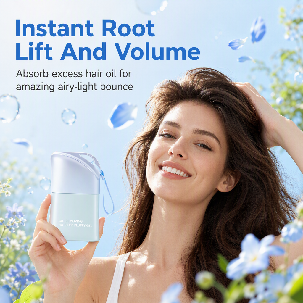 💇‍♀️ 50% korting! No-rinse root volumizing gel – absorbeert overtollig vet, geeft volume & frisheid. Met precisiekam voor direct resultaat! ✨🌿