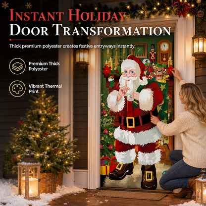 🎄 50% korting! Kerstdeurdecoratie – levendige thermische print, dik polyester & eenvoudig op te hangen. Transformeer je voordeur in feestelijke sfeer – 185×90 cm! ✨🚪