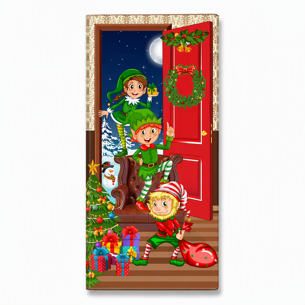 🎄 50% korting! Kerstdeurdecoratie – levendige thermische print, dik polyester & eenvoudig op te hangen. Transformeer je voordeur in feestelijke sfeer – 185×90 cm! ✨🚪