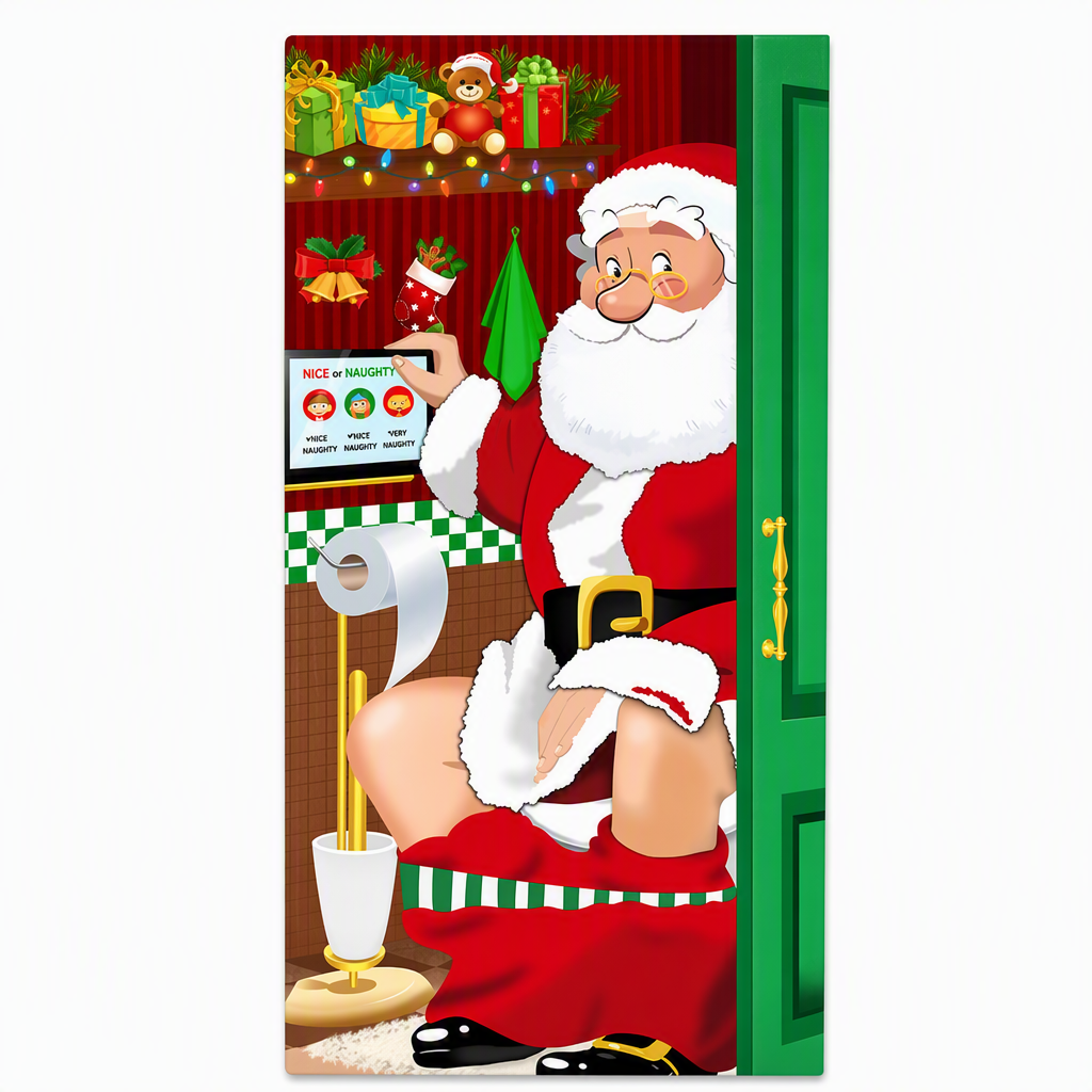 🎄 50% korting! Kerstdeurdecoratie – levendige thermische print, dik polyester & eenvoudig op te hangen. Transformeer je voordeur in feestelijke sfeer – 185×90 cm! ✨🚪