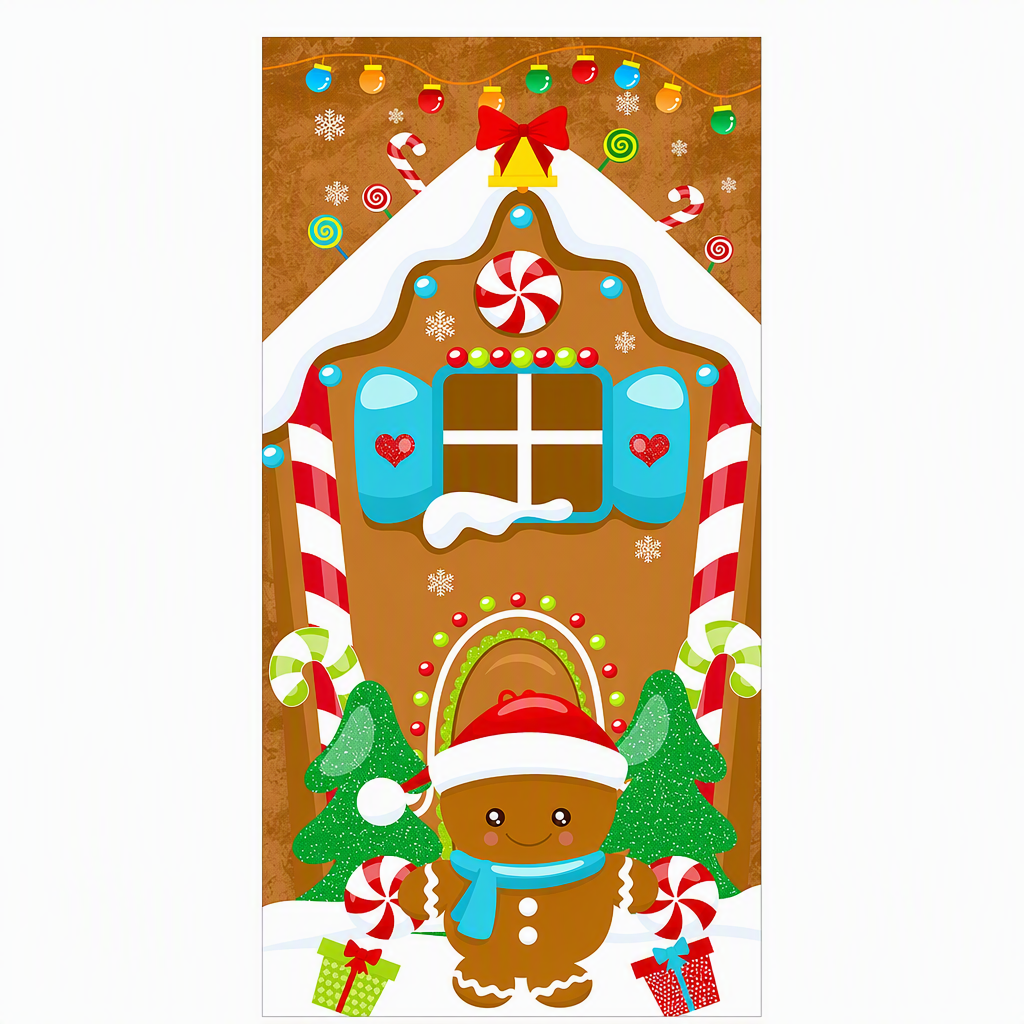 🎄 50% korting! Kerstdeurdecoratie – levendige thermische print, dik polyester & eenvoudig op te hangen. Transformeer je voordeur in feestelijke sfeer – 185×90 cm! ✨🚪