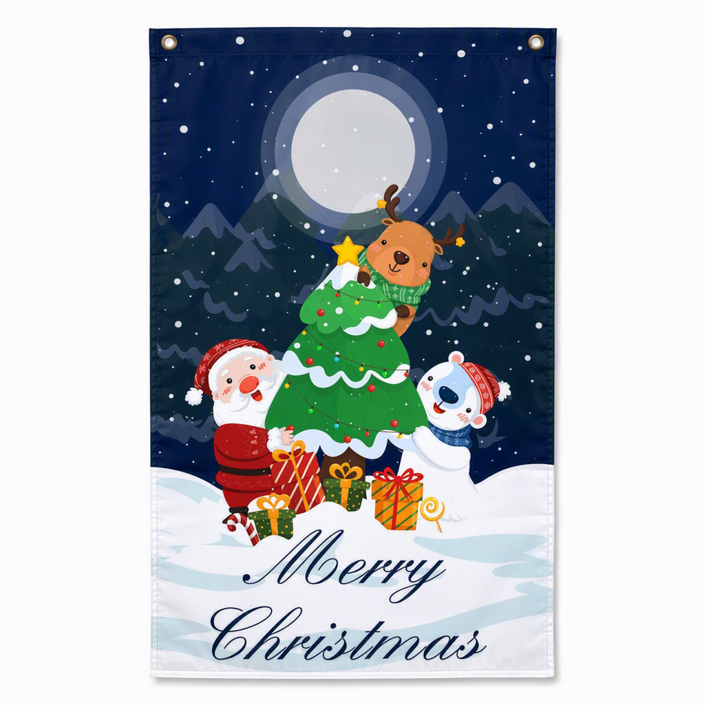 🎄 50% korting! Kerstdeurdecoratie – levendige thermische print, dik polyester & eenvoudig op te hangen. Transformeer je voordeur in feestelijke sfeer – 185×90 cm! ✨🚪