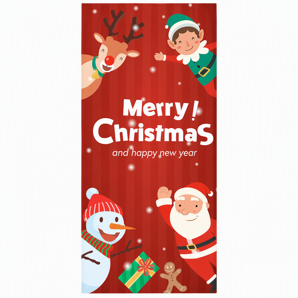 🎄 50% korting! Kerstdeurdecoratie – levendige thermische print, dik polyester & eenvoudig op te hangen. Transformeer je voordeur in feestelijke sfeer – 185×90 cm! ✨🚪