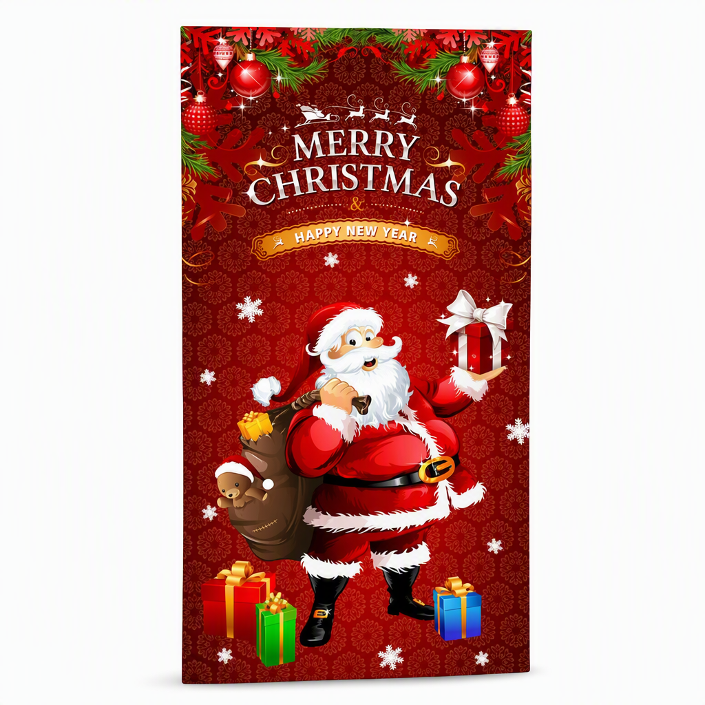 🎄 50% korting! Kerstdeurdecoratie – levendige thermische print, dik polyester & eenvoudig op te hangen. Transformeer je voordeur in feestelijke sfeer – 185×90 cm! ✨🚪