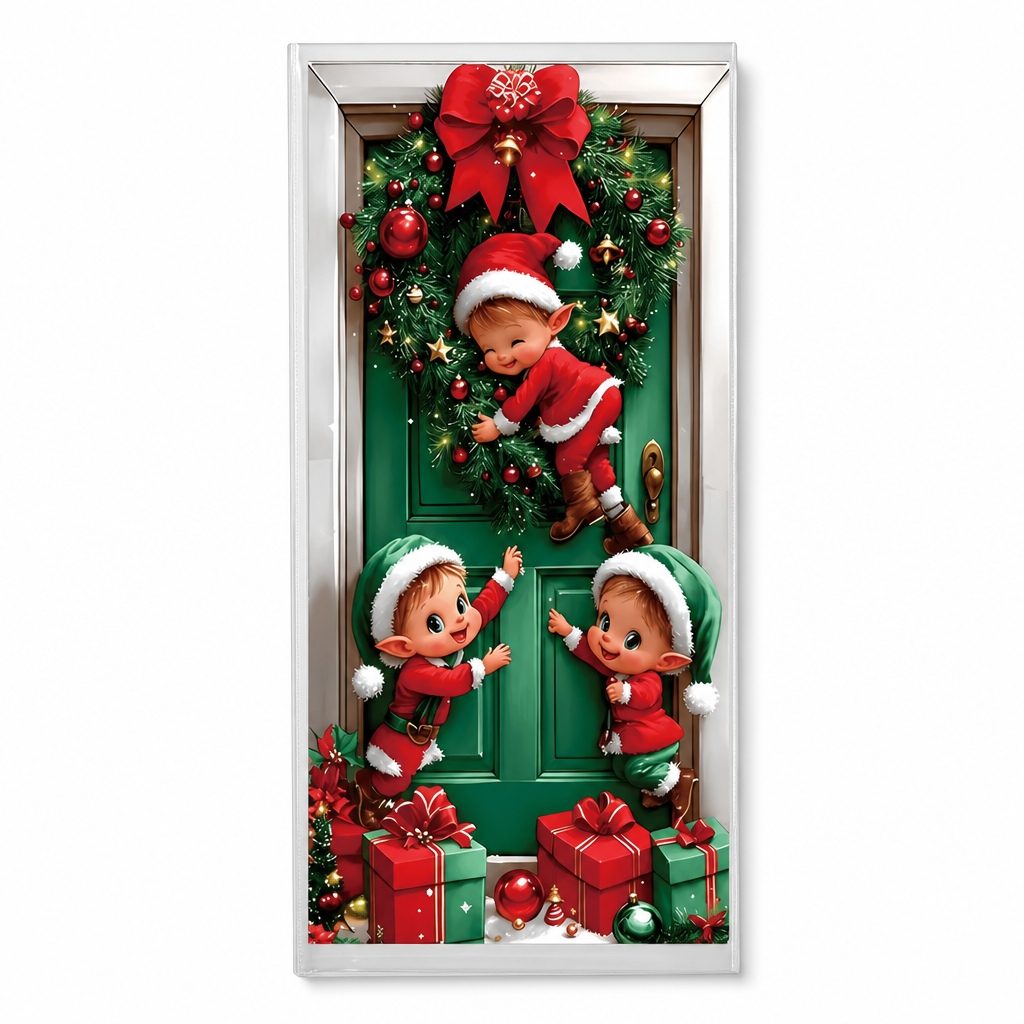 🎄 50% korting! Kerstdeurdecoratie – levendige thermische print, dik polyester & eenvoudig op te hangen. Transformeer je voordeur in feestelijke sfeer – 185×90 cm! ✨🚪