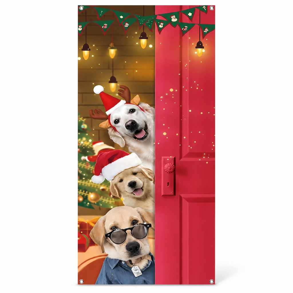 🎄 50% korting! Kerstdeurdecoratie – levendige thermische print, dik polyester & eenvoudig op te hangen. Transformeer je voordeur in feestelijke sfeer – 185×90 cm! ✨🚪